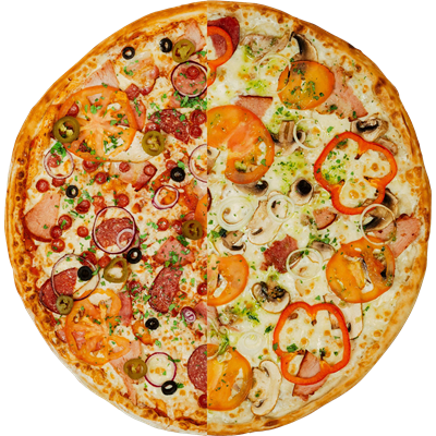 Пицца Мясная "Де люкс" \ поло Песто 50 см - фото 5228