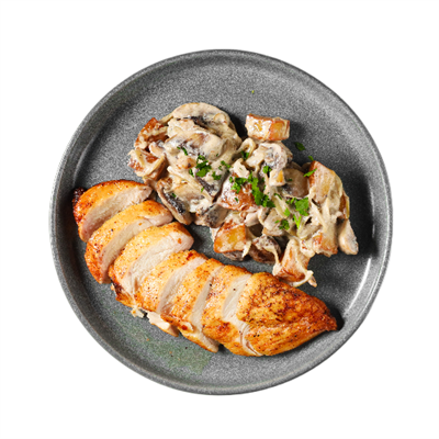 Куриное филе с грибами и картофелем в сливочном соусе - фото 5739