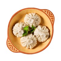 Хинкали с картофелем и грибами  отварные 4 шт 378115000001305751